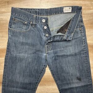 G Star Raw Jeans Men 30x29 Blue 3301 Straight Leg‎ Denim Pants Skater Motorcycle